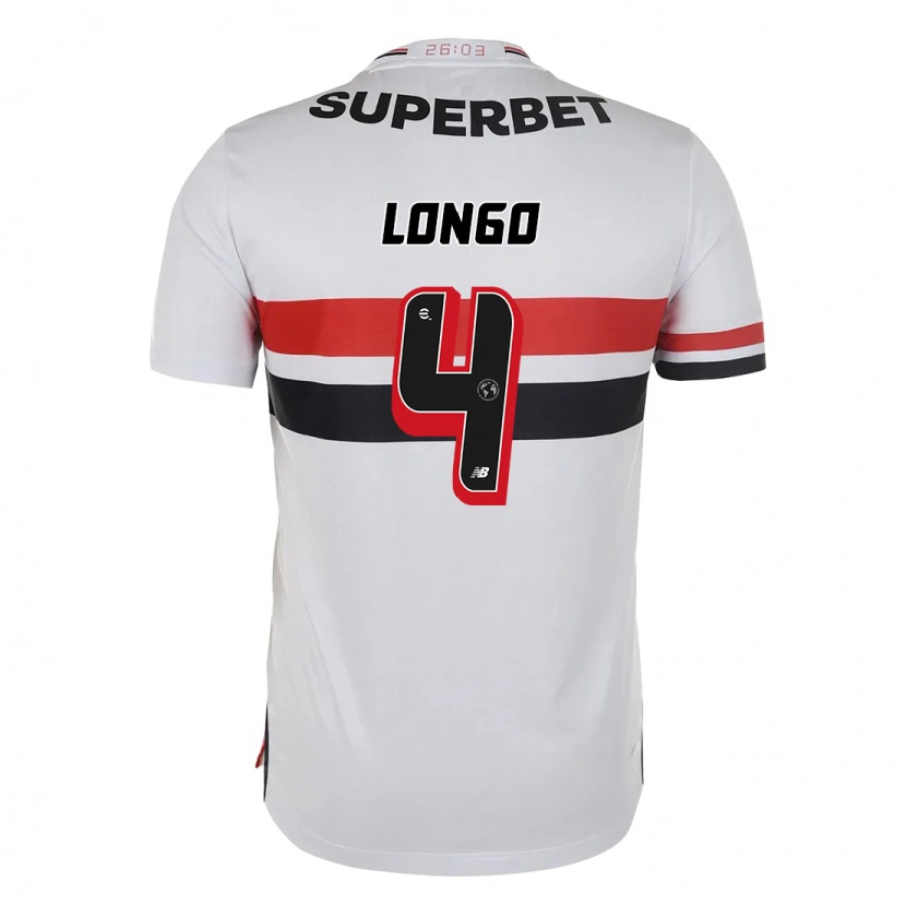 Danxenメンズサンティアゴ・ロンゴ#4レッド ブラック ホワイトホームシャツ2025/26ジャージーユニフォーム