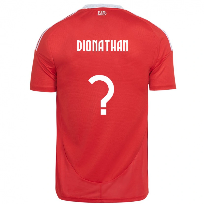 DanxenメンズDionathan#0レッド ホワイトホームシャツ2025/26ジャージーユニフォーム