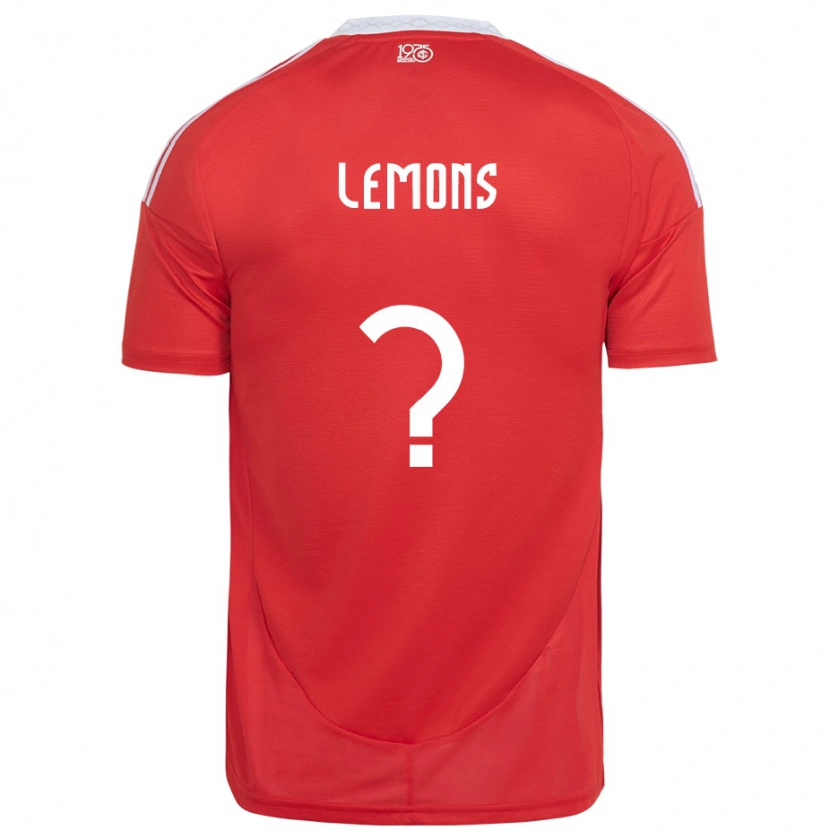 DanxenメンズMatheus Lemons#0レッド ホワイトホームシャツ2025/26ジャージーユニフォーム