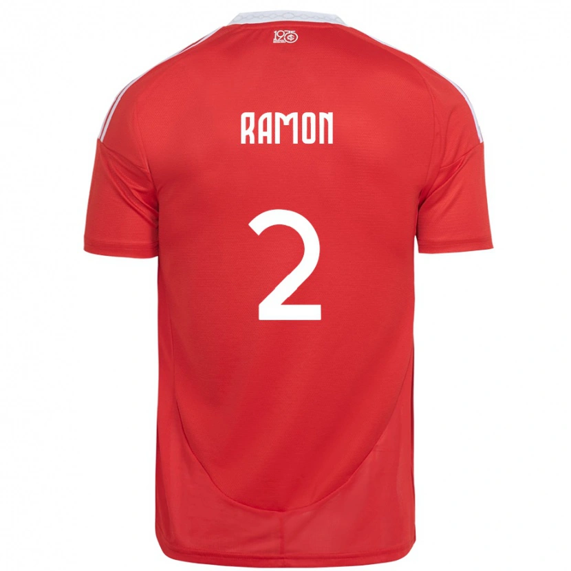 DanxenメンズRamon#2レッド ホワイトホームシャツ2025/26ジャージーユニフォーム