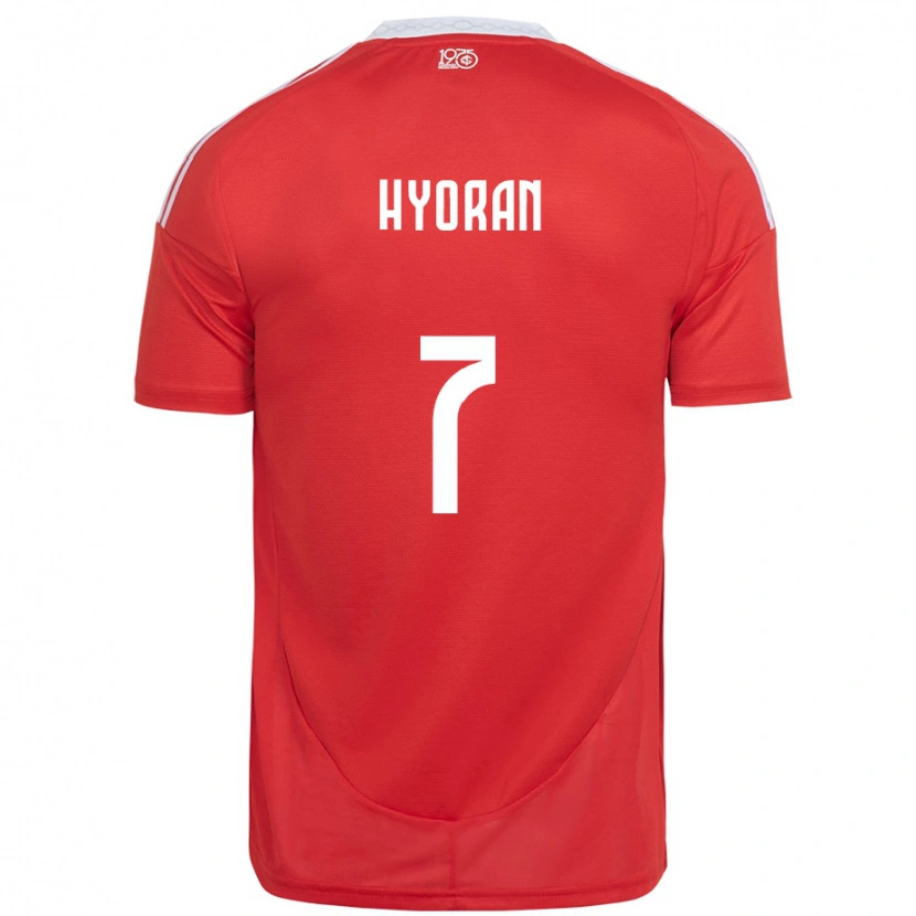 DanxenメンズHyoran#7レッド ホワイトホームシャツ2025/26ジャージーユニフォーム