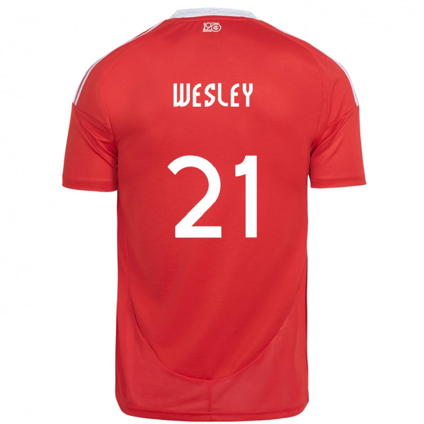 DanxenメンズWesley#21レッド ホワイトホームシャツ2025/26ジャージーユニフォーム