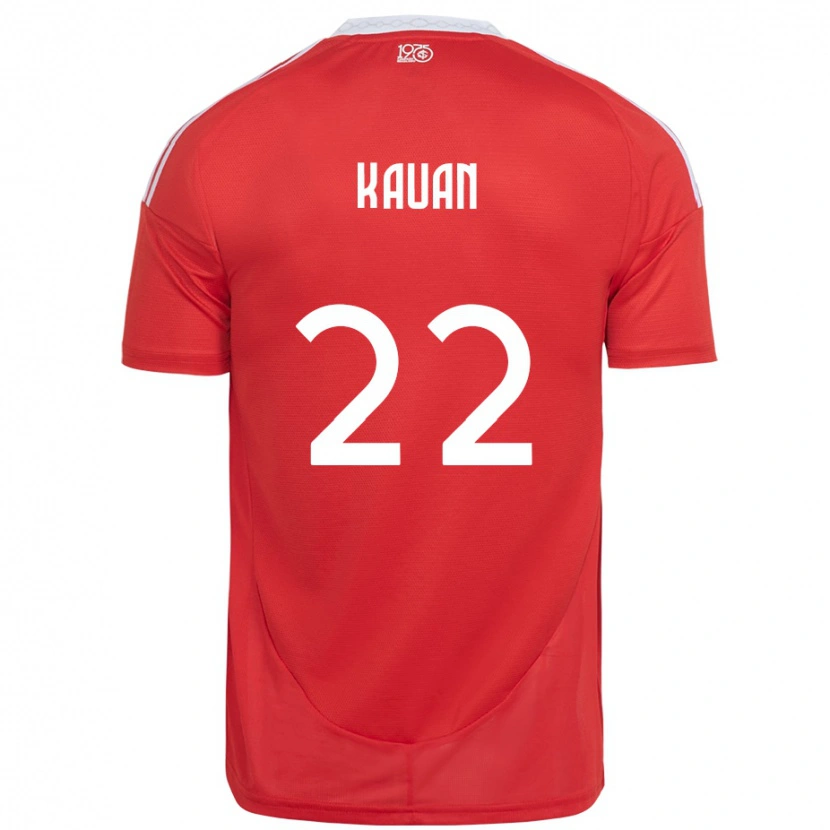 DanxenメンズKauan#22レッド ホワイトホームシャツ2025/26ジャージーユニフォーム