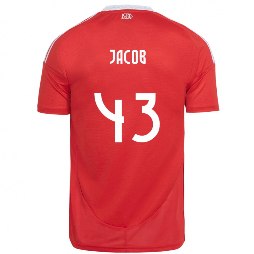 DanxenメンズBernardo Jacob#43レッド ホワイトホームシャツ2025/26ジャージーユニフォーム