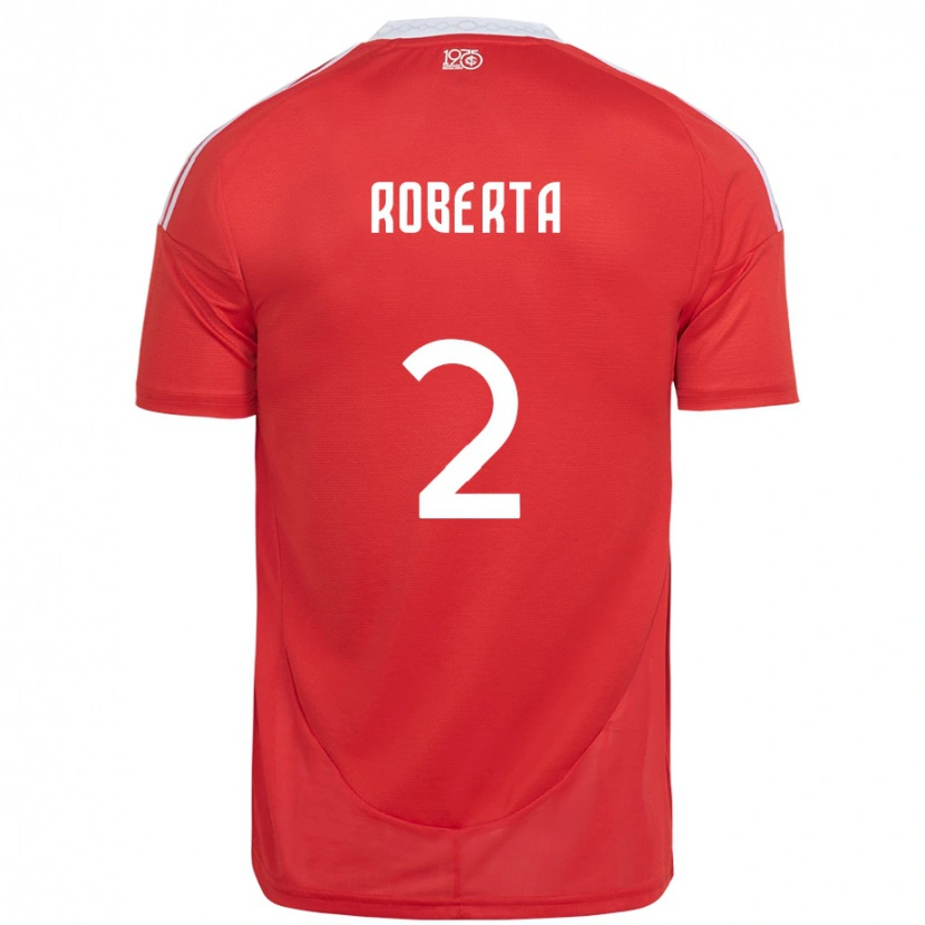 DanxenメンズRoberta#2レッド ホワイトホームシャツ2025/26ジャージーユニフォーム