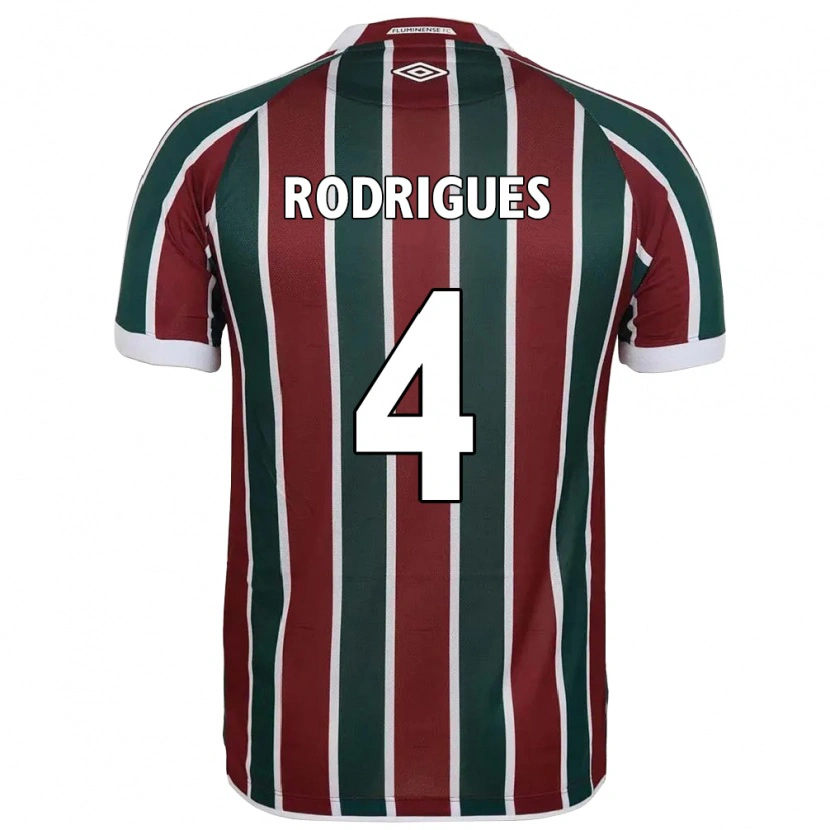 DanxenメンズNath Rodrigues#4グリーン マルーン ホワイトホームシャツ2025/26ジャージーユニフォーム