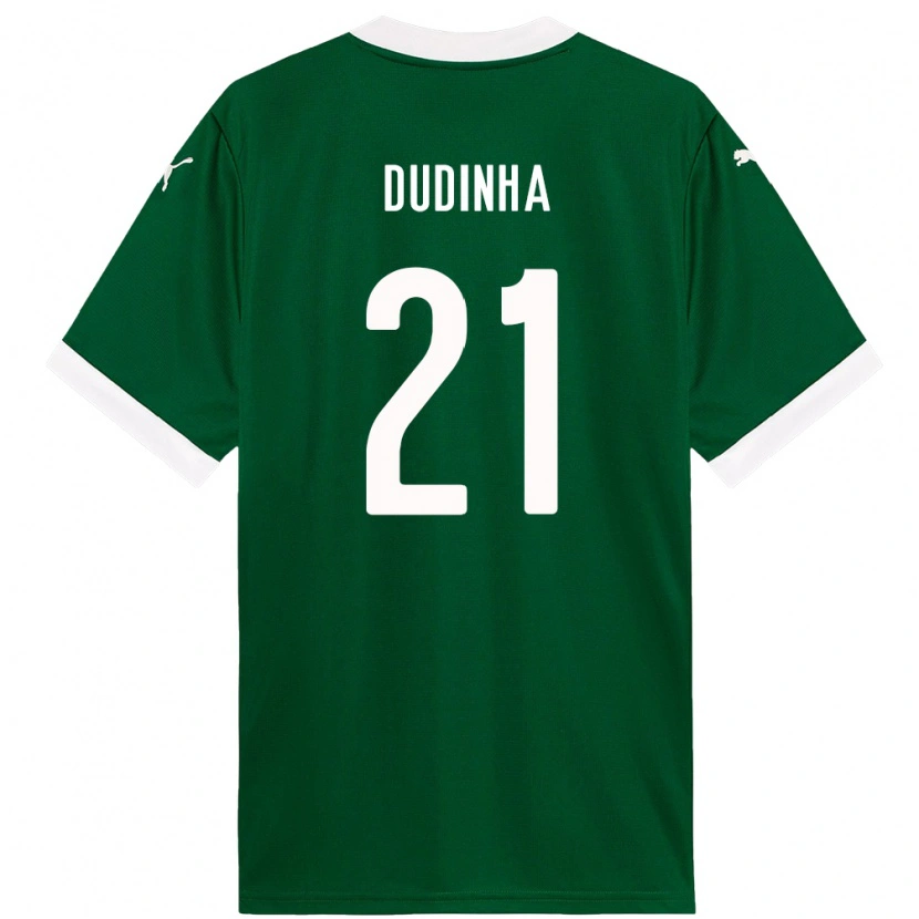 DanxenメンズDudinha#21グリーン ホワイトホームシャツ2025/26ジャージーユニフォーム