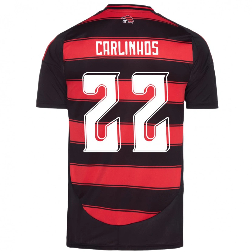 DanxenメンズCarlinhos#22レッド ブラックホームシャツ2025/26ジャージーユニフォーム