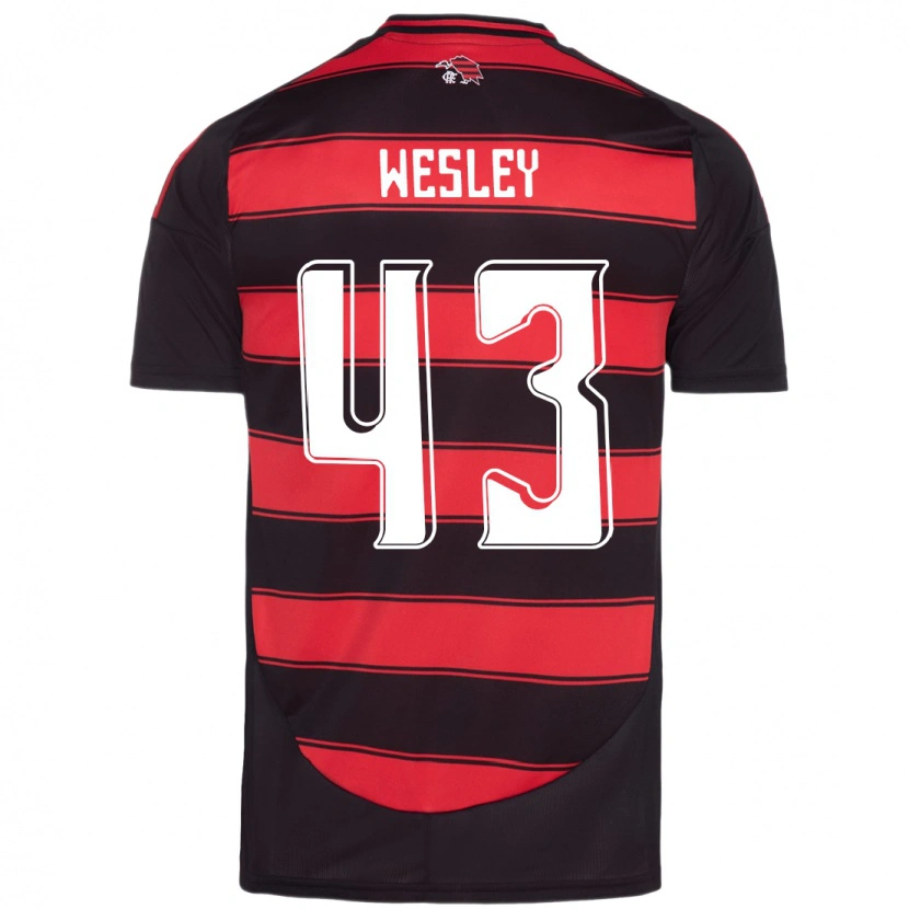 DanxenメンズWesley#43レッド ブラックホームシャツ2025/26ジャージーユニフォーム