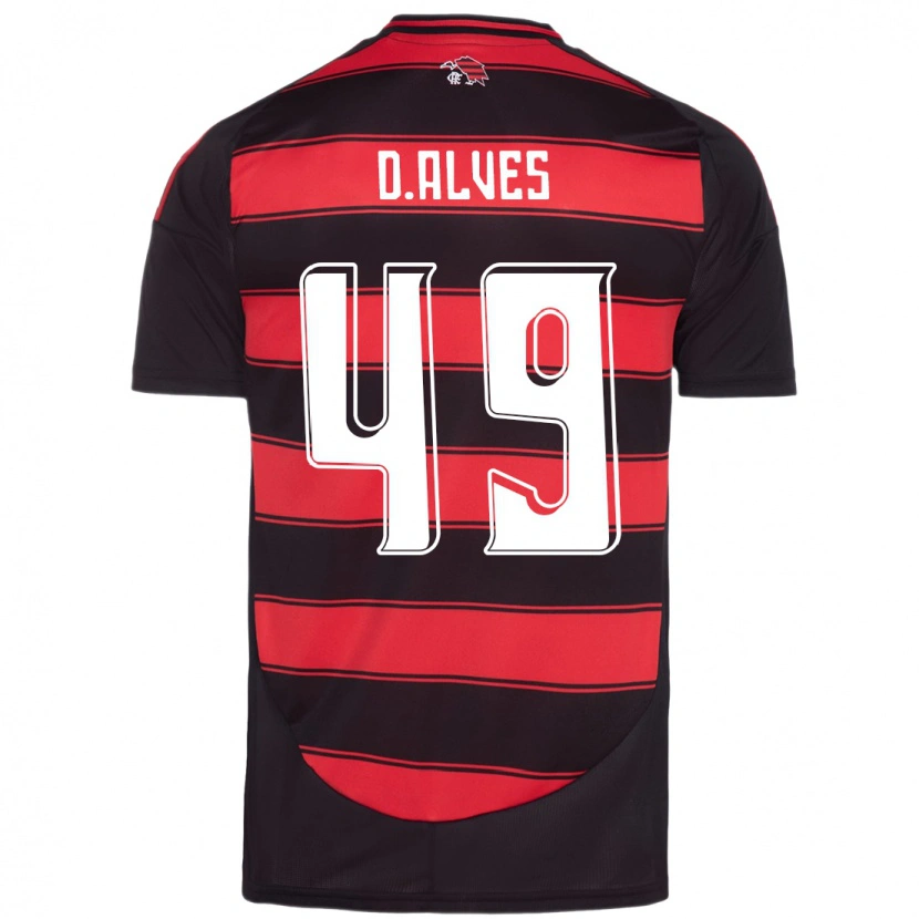 DanxenメンズDyogo Alves#49レッド ブラックホームシャツ2025/26ジャージーユニフォーム