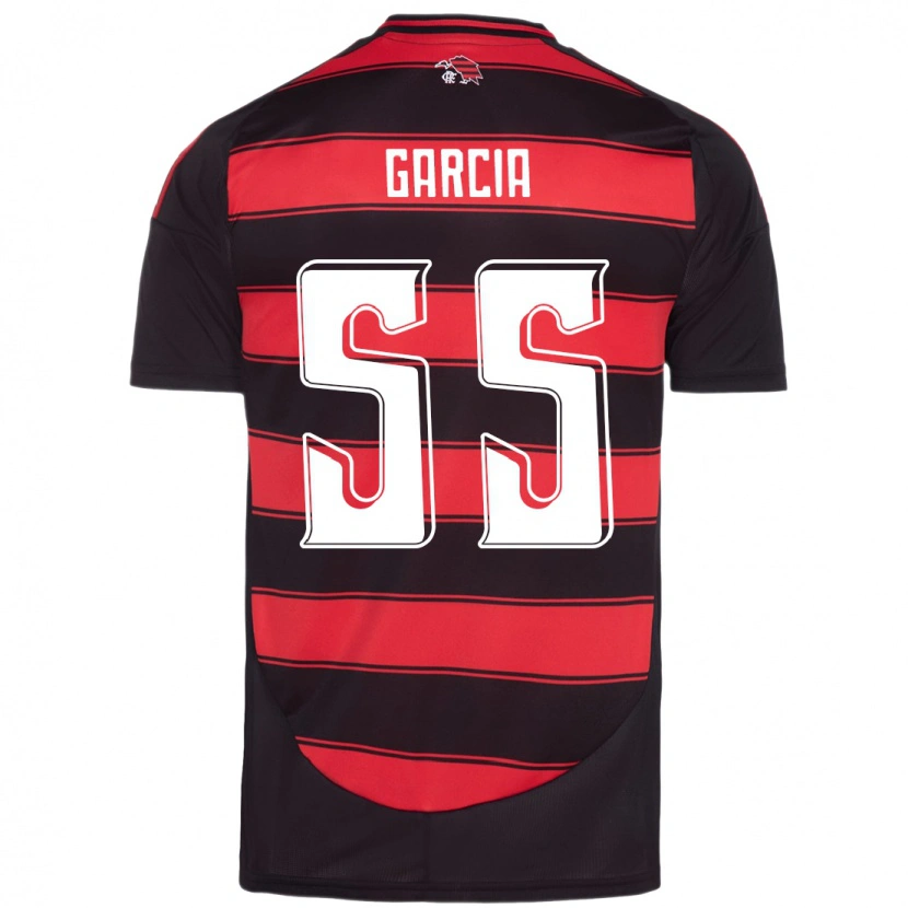 DanxenメンズCaio Garcia#55レッド ブラックホームシャツ2025/26ジャージーユニフォーム