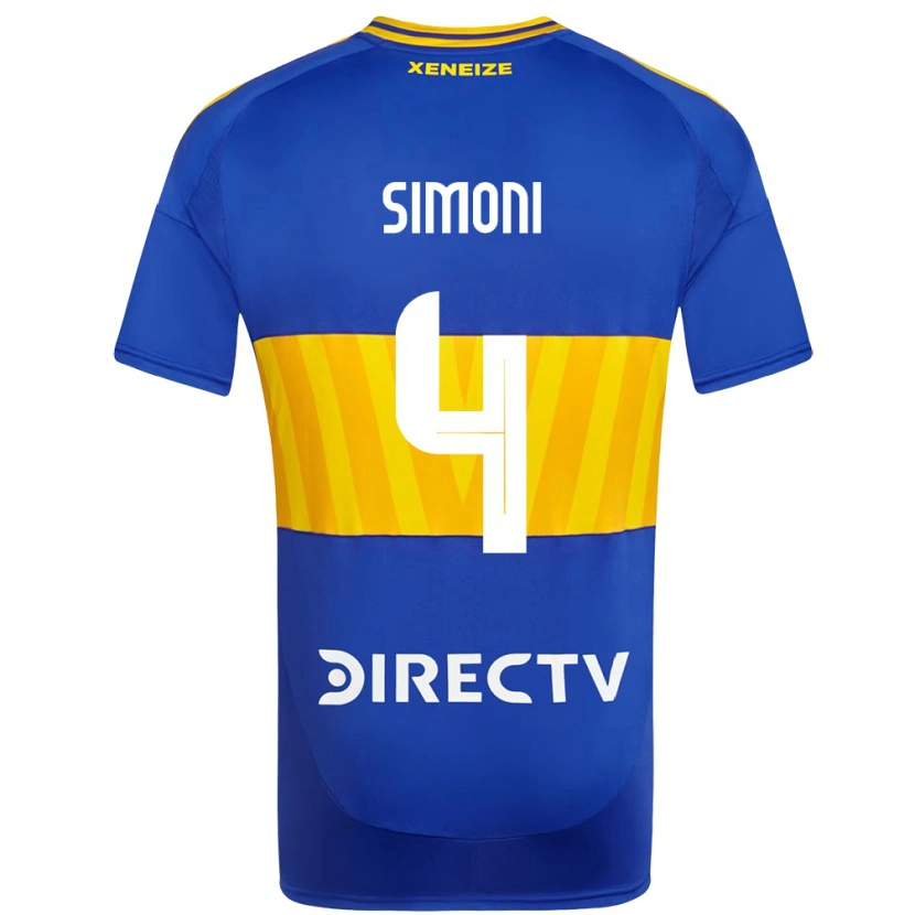DanxenメンズTiago Simoni#4ロイヤルブルー イエローホームシャツ2025/26ジャージーユニフォーム