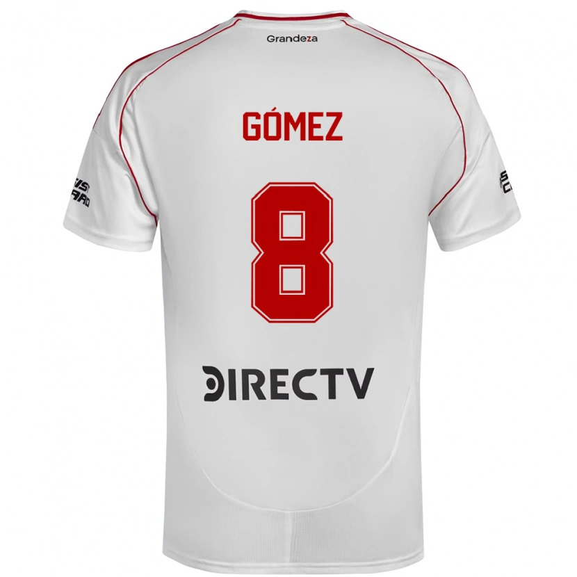 DanxenメンズRomina Gómez#8ホワイト レッドホームシャツ2025/26ジャージーユニフォーム