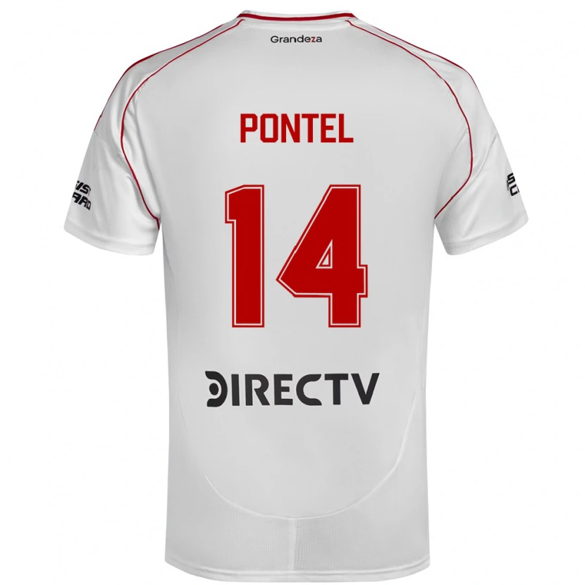 DanxenメンズDaniela Pontel#14ホワイト レッドホームシャツ2025/26ジャージーユニフォーム