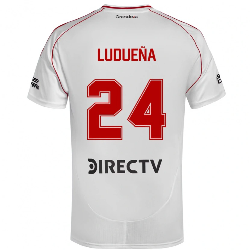 DanxenメンズBelén Ludueña#24ホワイト レッドホームシャツ2025/26ジャージーユニフォーム