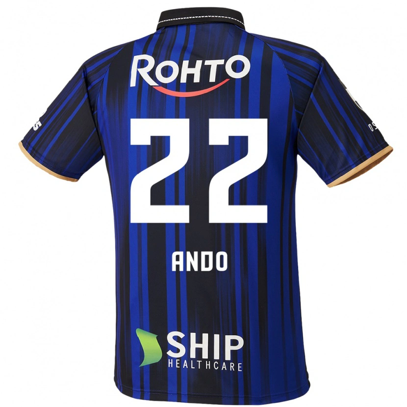 DanxenメンズRikuto Ando#22ブルー ホワイト ブラックホームシャツ2025/26ジャージーユニフォーム