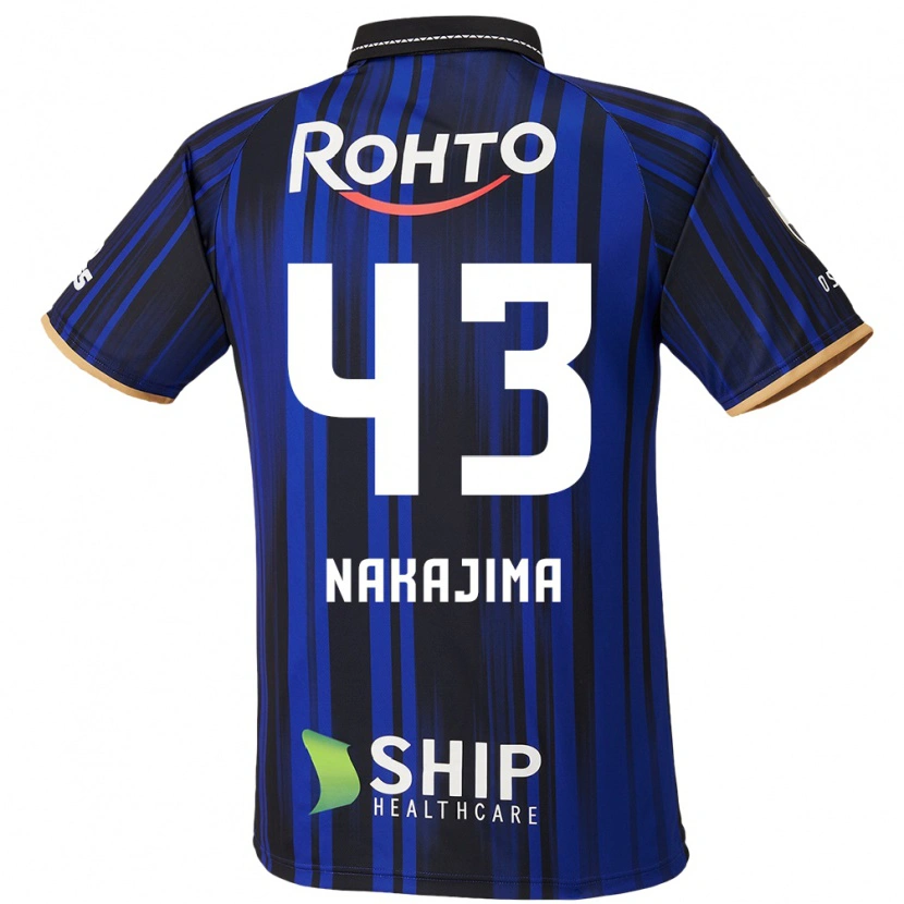 DanxenメンズYugo Nakajima#43ブルー ホワイト ブラックホームシャツ2025/26ジャージーユニフォーム
