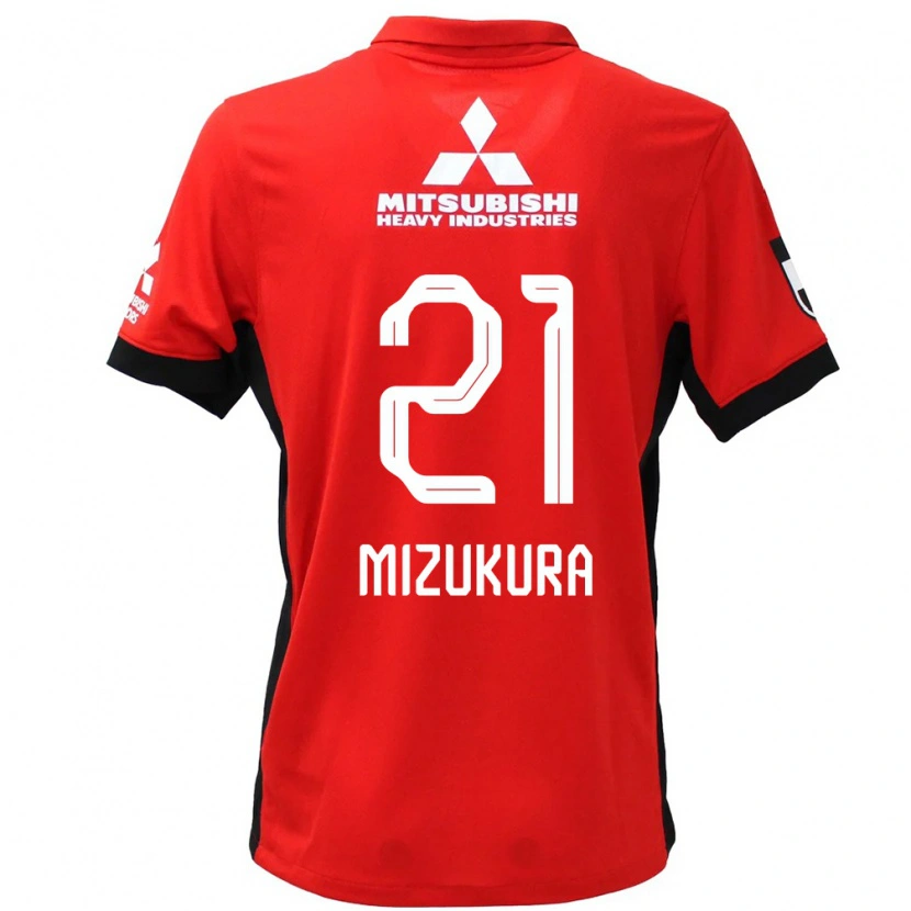 DanxenメンズKei Mizukura#21レッド ホワイトホームシャツ2025/26ジャージーユニフォーム