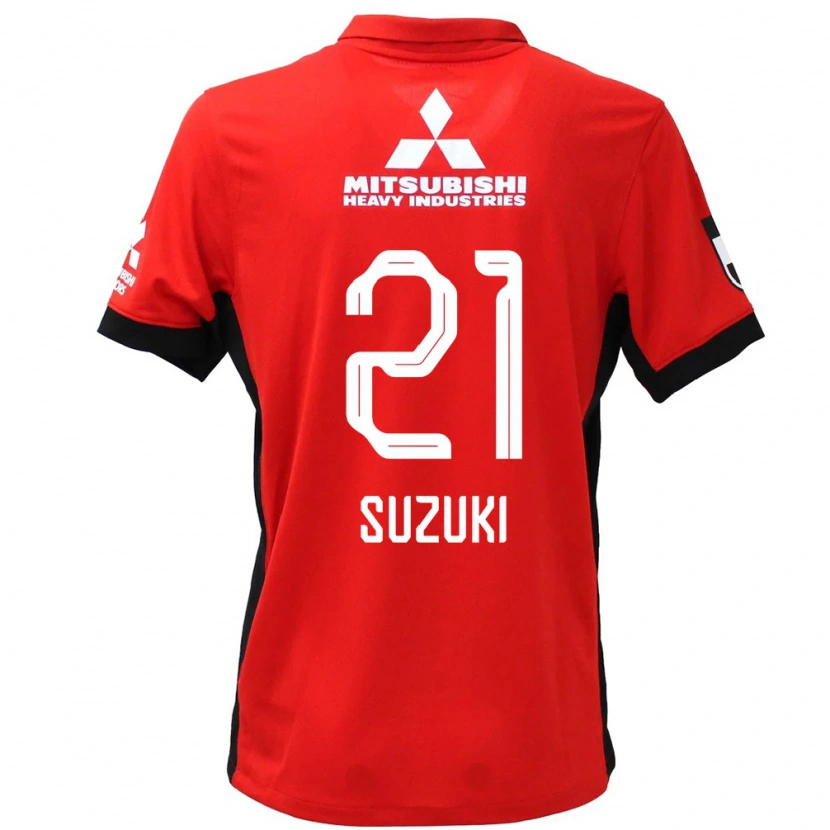DanxenメンズSawako Suzuki#21レッド ホワイトホームシャツ2025/26ジャージーユニフォーム