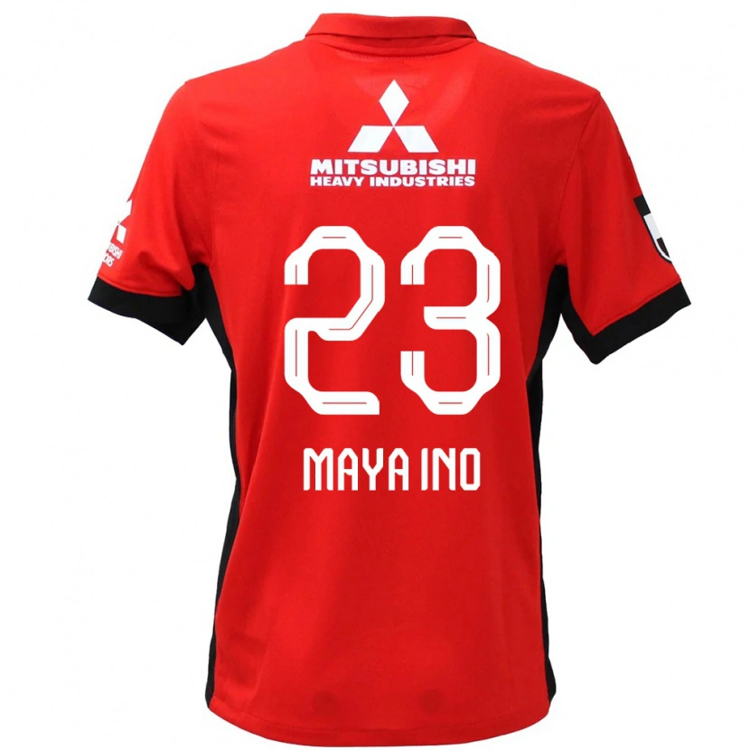 DanxenメンズMaya Ino#23レッド ホワイトホームシャツ2025/26ジャージーユニフォーム