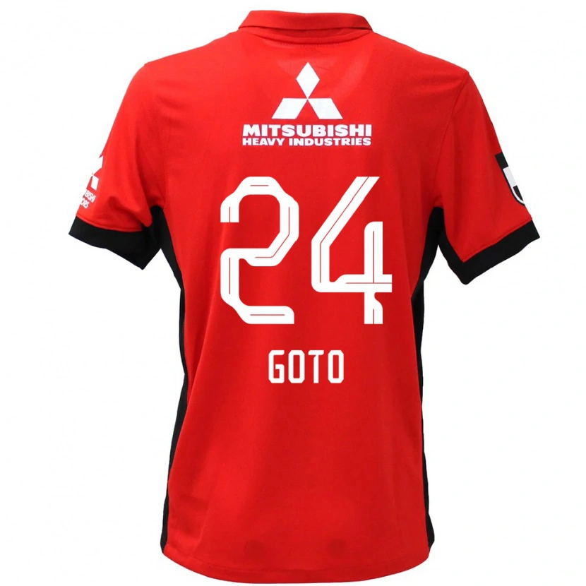 DanxenメンズWakaba Goto#24レッド ホワイトホームシャツ2025/26ジャージーユニフォーム