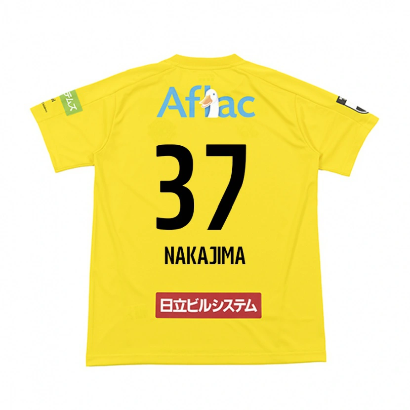 DanxenメンズShun Nakajima#37ブラック イエローホームシャツ2025/26ジャージーユニフォーム