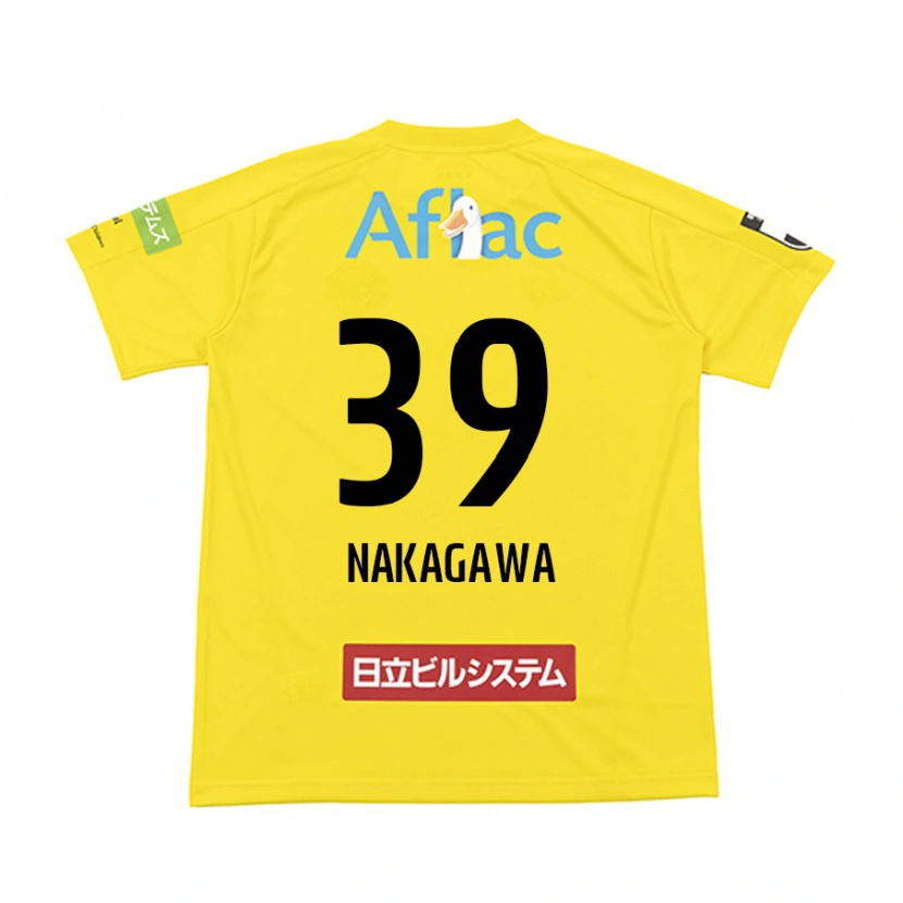 DanxenメンズNobuteru Nakagawa#39ブラック イエローホームシャツ2025/26ジャージーユニフォーム