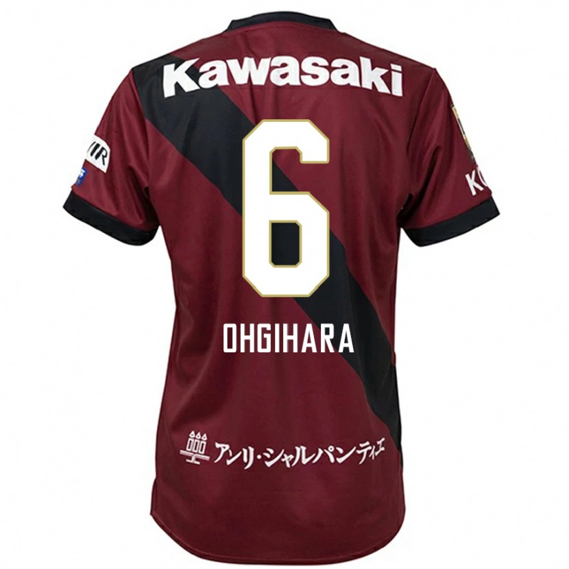 Danxenメンズ扇原 貴宏#6バーガンディ ブラックホームシャツ2025/26ジャージーユニフォーム