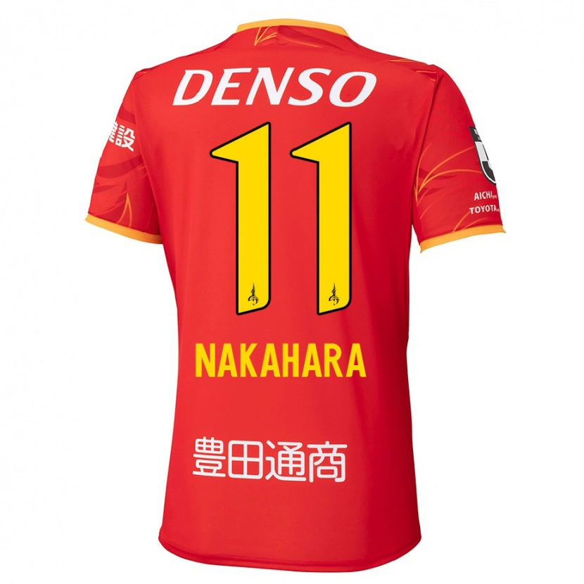 DanxenメンズSora Nakahara#11レッド イエローホームシャツ2025/26ジャージーユニフォーム