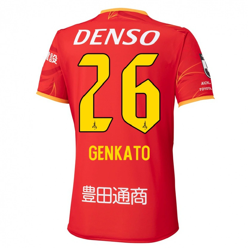 DanxenメンズGen Kato#26レッド イエローホームシャツ2025/26ジャージーユニフォーム