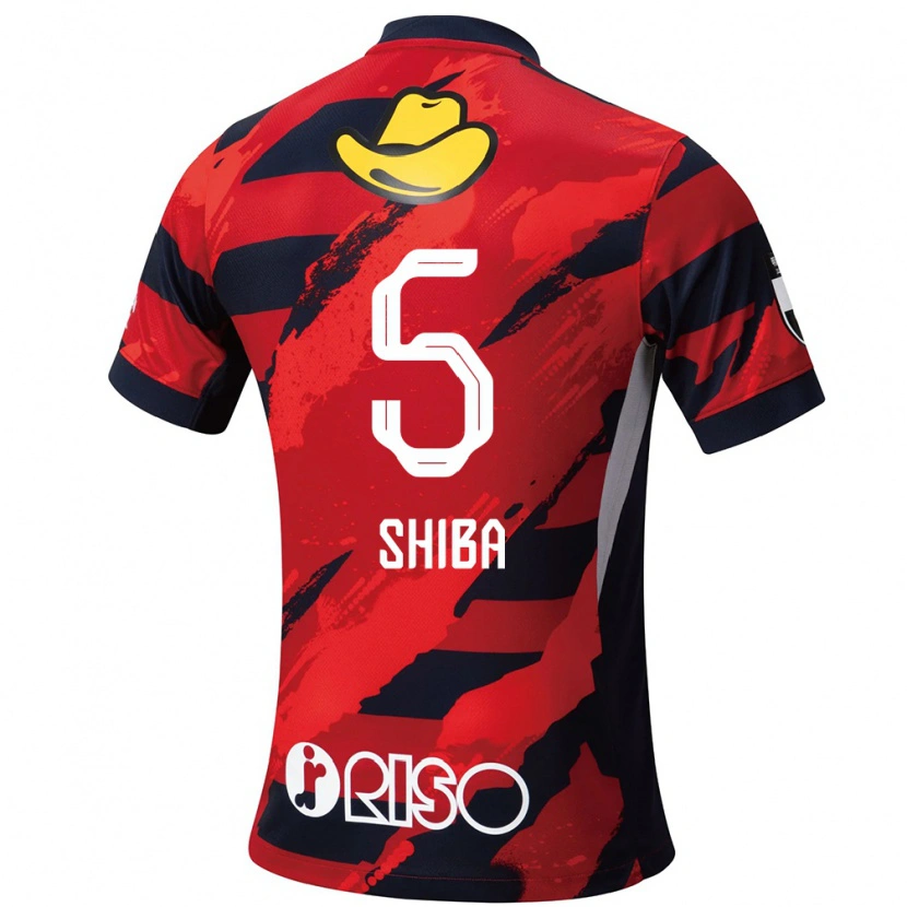 DanxenメンズRikuto Shiba#5レッド ブラックホームシャツ2025/26ジャージーユニフォーム