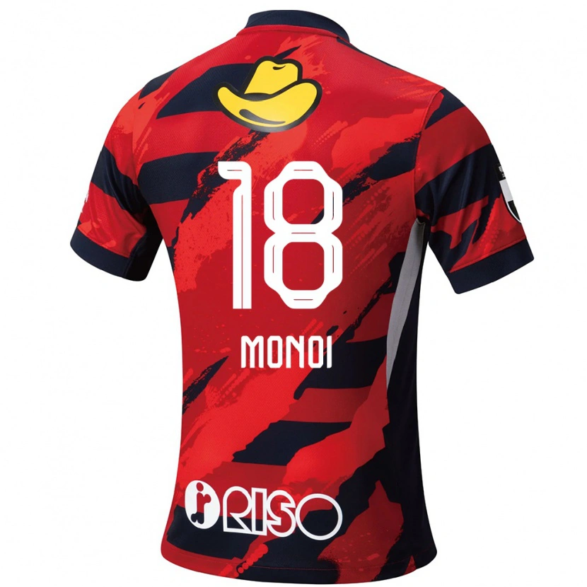 DanxenメンズJigen Monoi#18レッド ブラックホームシャツ2025/26ジャージーユニフォーム