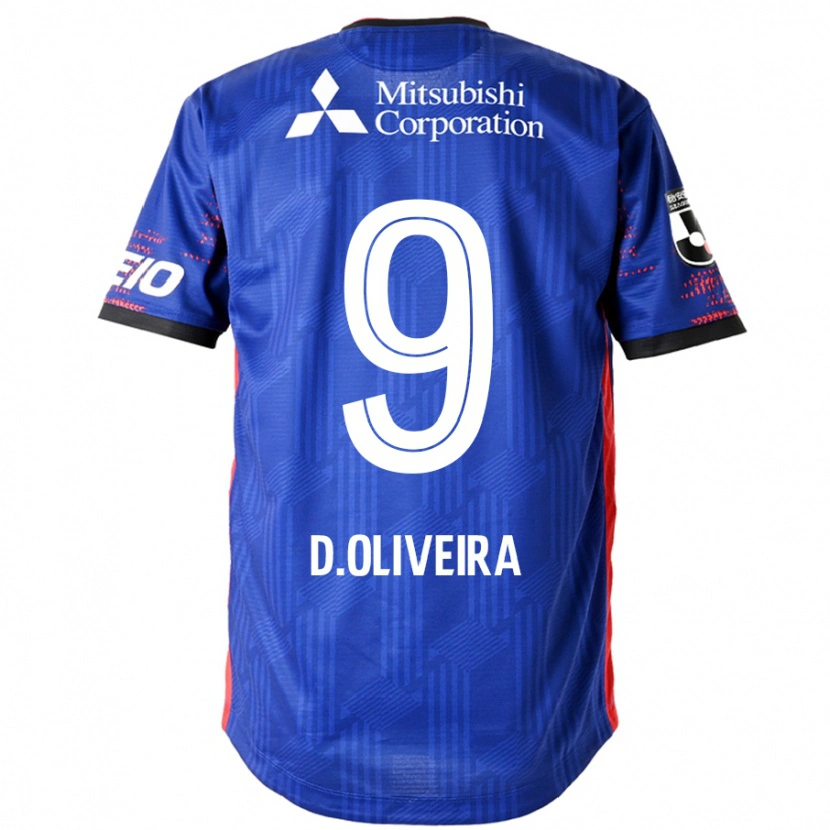 Danxenメンズディエゴ・オリヴェイラ・デ・ケイロス#9ロイヤルブルー ホワイトホームシャツ2025/26ジャージーユニフォーム