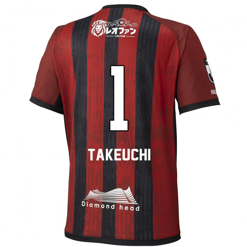 DanxenメンズRyuma Takeuchi#1レッド ブラックホームシャツ2025/26ジャージーユニフォーム