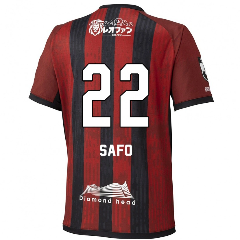 DanxenメンズKinglord Safo#22レッド ブラックホームシャツ2025/26ジャージーユニフォーム