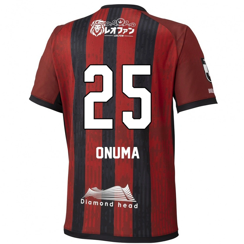 DanxenメンズAkito Onuma#25レッド ブラックホームシャツ2025/26ジャージーユニフォーム
