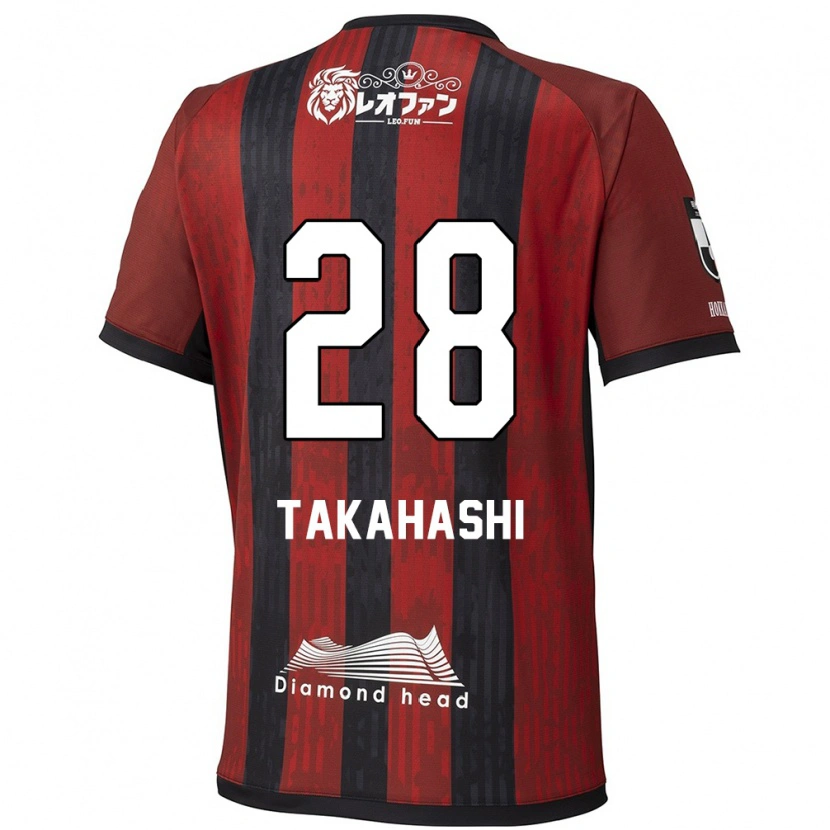 DanxenメンズKoga Takahashi#28レッド ブラックホームシャツ2025/26ジャージーユニフォーム