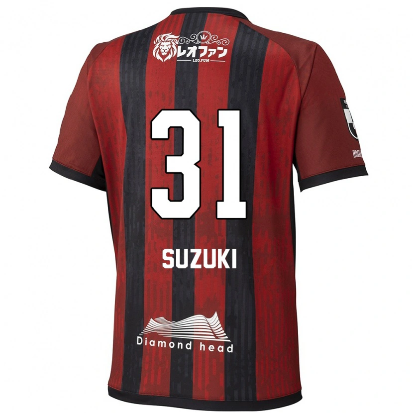 DanxenメンズRyusei Suzuki#31レッド ブラックホームシャツ2025/26ジャージーユニフォーム