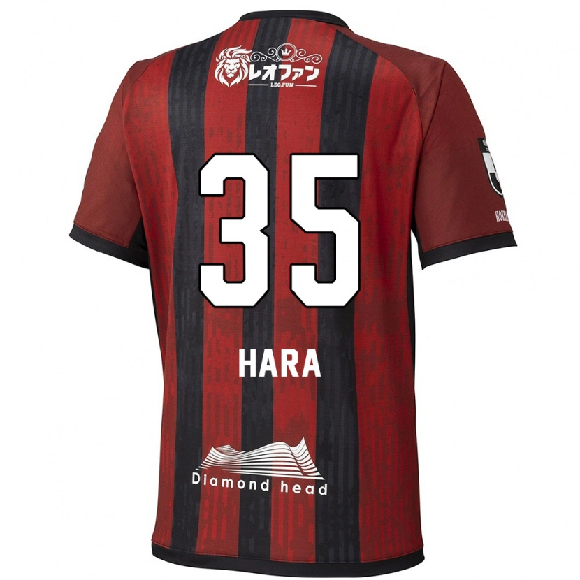 DanxenメンズKosuke Hara#35レッド ブラックホームシャツ2025/26ジャージーユニフォーム