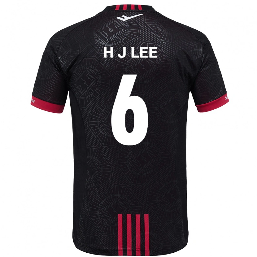 DanxenメンズJu-Hwan Lee#6ブラック レッドホームシャツ2025/26ジャージーユニフォーム