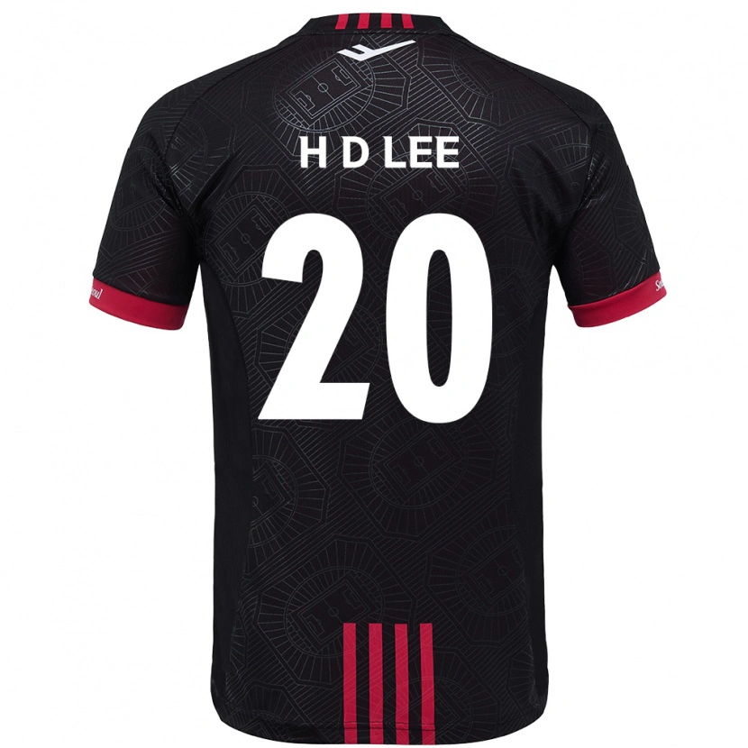DanxenメンズHan-Do Lee#20ブラック レッドホームシャツ2025/26ジャージーユニフォーム
