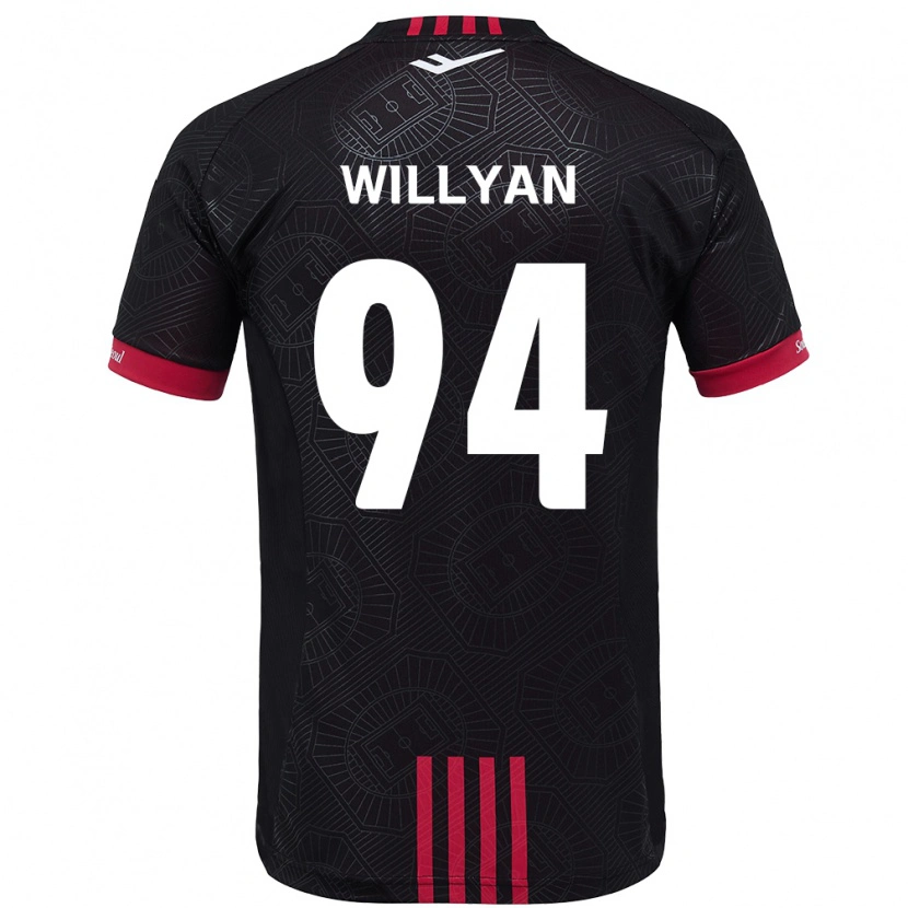 DanxenメンズWillyan#94ブラック レッドホームシャツ2025/26ジャージーユニフォーム