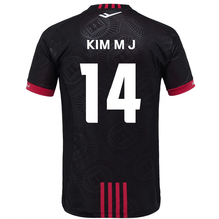 DanxenメンズKim Min-Ji#14ブラック レッドホームシャツ2025/26ジャージーユニフォーム