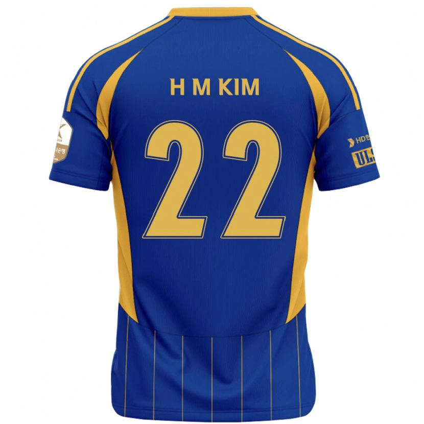 DanxenメンズMin-Hyuk Kim#22ロイヤルブルー イエローホームシャツ2025/26ジャージーユニフォーム