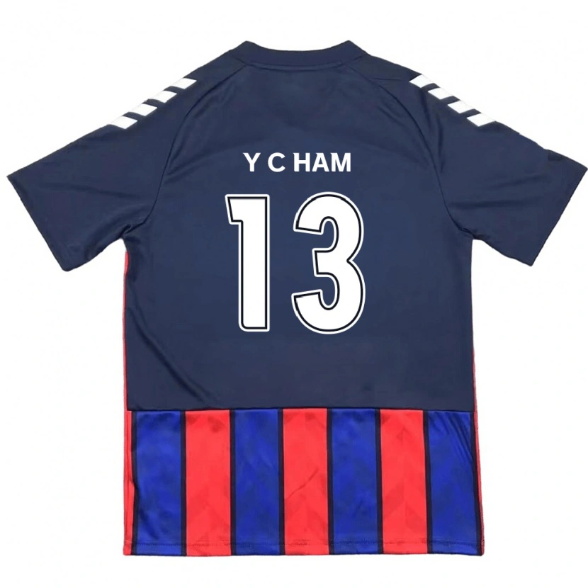 DanxenメンズYoung-Chan Ham#13ロイヤルブルー レッドホームシャツ2025/26ジャージーユニフォーム