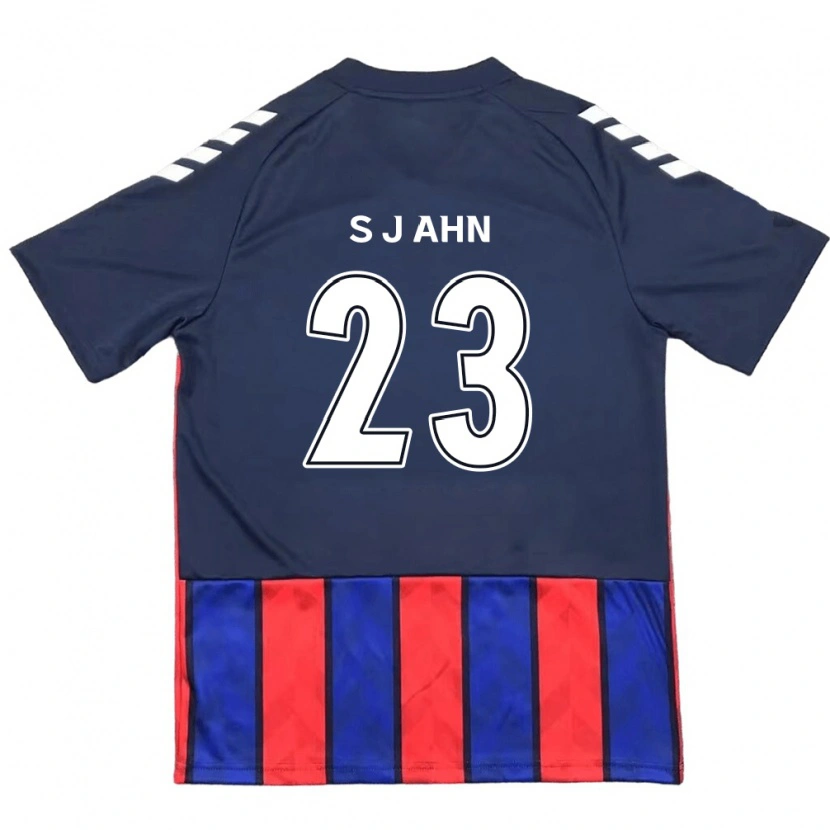 DanxenメンズJun-Su Ahn#23ロイヤルブルー レッドホームシャツ2025/26ジャージーユニフォーム