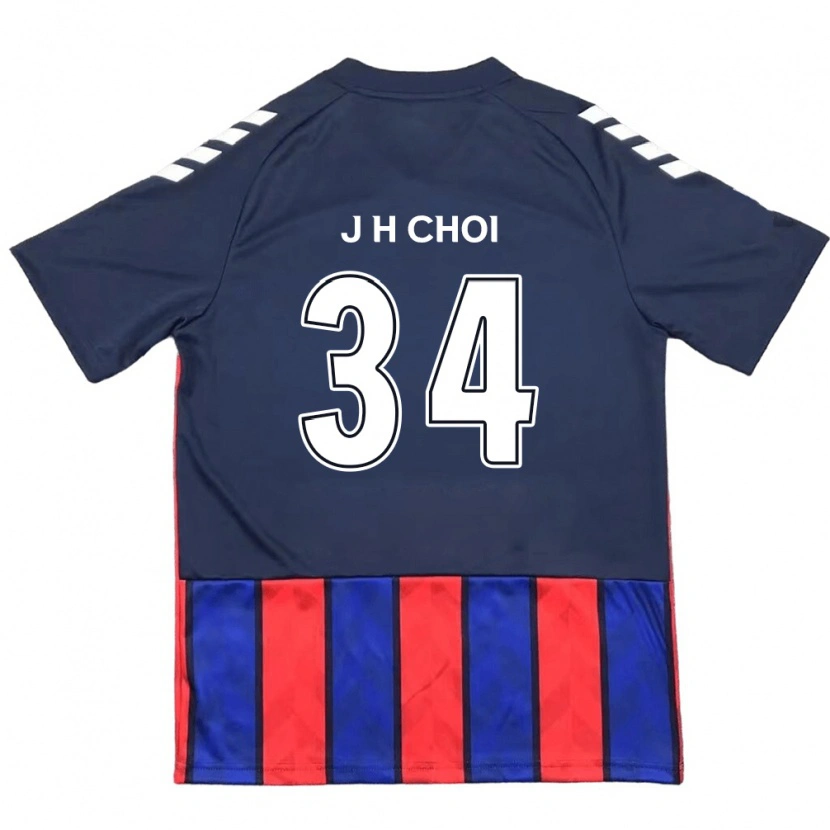 DanxenメンズJin-Hyeok Choi#34ロイヤルブルー レッドホームシャツ2025/26ジャージーユニフォーム