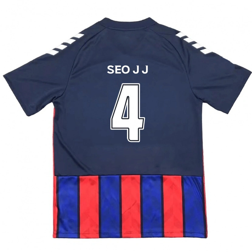 DanxenメンズSeo Jin-Ju#4ロイヤルブルー レッドホームシャツ2025/26ジャージーユニフォーム