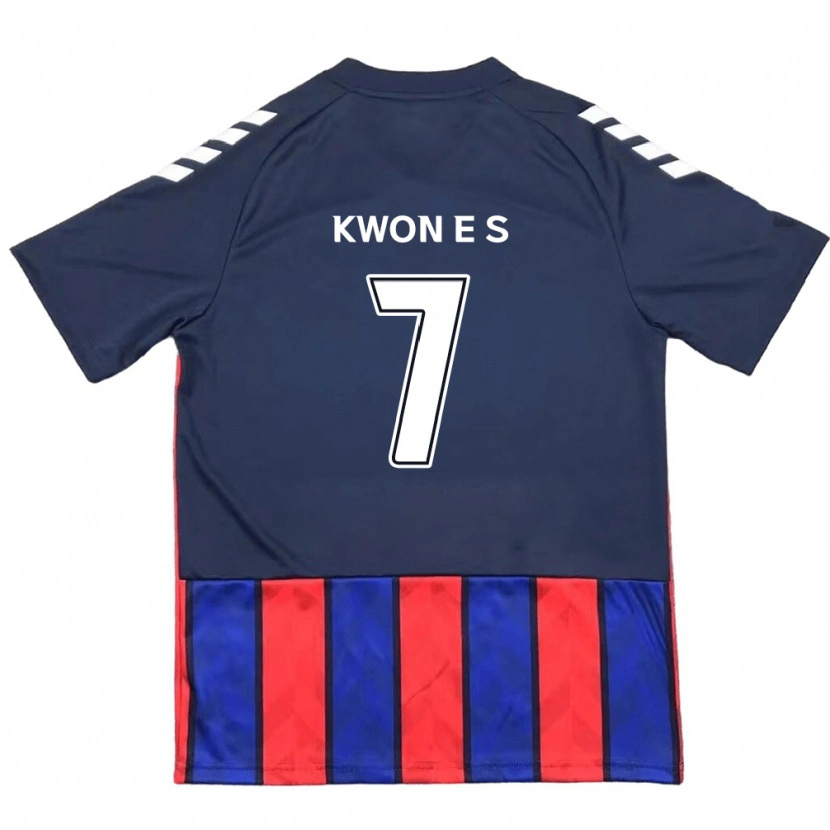 DanxenメンズKwon Eun-Som#7ロイヤルブルー レッドホームシャツ2025/26ジャージーユニフォーム
