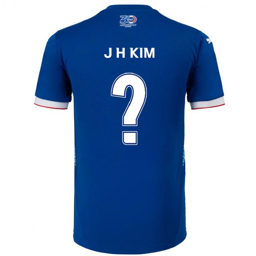 DanxenメンズJeong-Hyeon Kim#0ロイヤルブルー ホワイトホームシャツ2025/26ジャージーユニフォーム